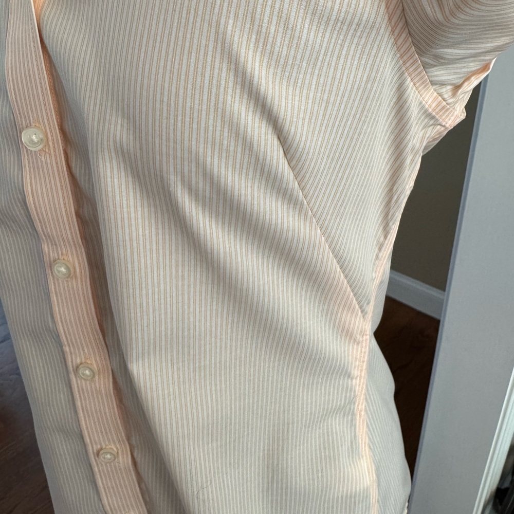 Banana Republic Peach Striped Button-Down Shirt - Picture 3 of 4